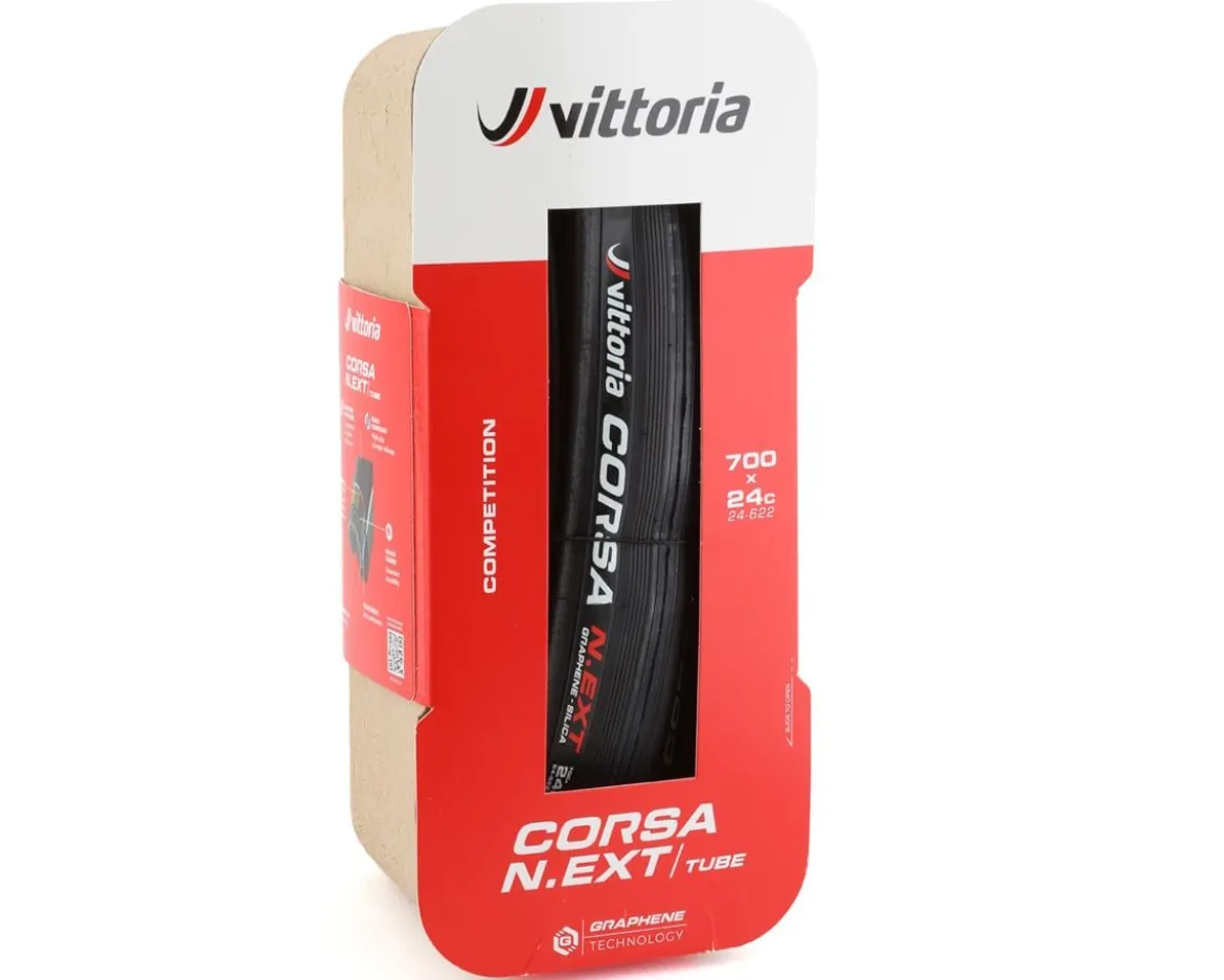 Vittoria Corsa N.EXT Road Tire (Black) (Folding) (Tube Type) (700c) (24mm)