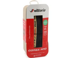 Vittoria Corsa Pro Cotton Tubeless Road Tire (Tan Wall) (700c) (29mm) (For Wide Rim)