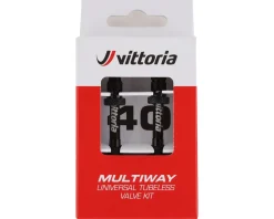 Vittoria Multiway Tubeless Valves (Black) (Pair) (40mm)