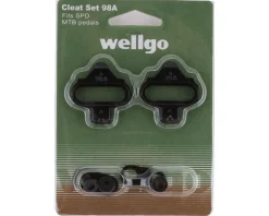 Wellgo Clipless Cleats for SPD Style Pedals (Black) (98A) (4°)