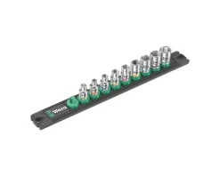 Wera 1/4" Magnetic Socket Rail A 4 Socket Set