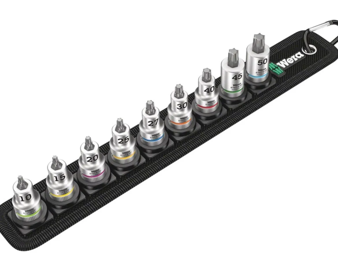 Wera Belt B 3 Torx HF Zyklop Bit Socket Set With Holding Function (3/8" Drive) (9 Pieces)
