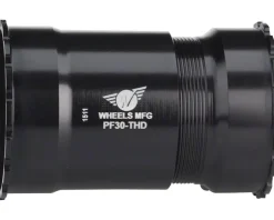 Wheels Manufacturing Bottom Bracket (Black) (PF30) (30mm Spindle) (Angular Contact Bearings)
