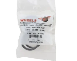 Wheels Manufacturing Carbon Headset Spacers (Gloss Black) (1-1/8") (5mm) (5 Pack)