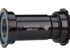 Wheels Manufacturing Outboard Bottom Bracket (Black) (BB86/92) (24mm Spindle) (ABEC-3 Bearings)