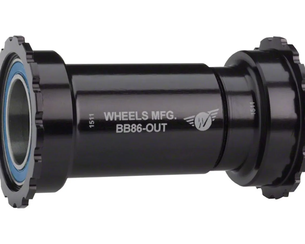Wheels Manufacturing Outboard Bottom Bracket (Black) (BB86/92) (24mm Spindle) (ABEC-3 Bearings)