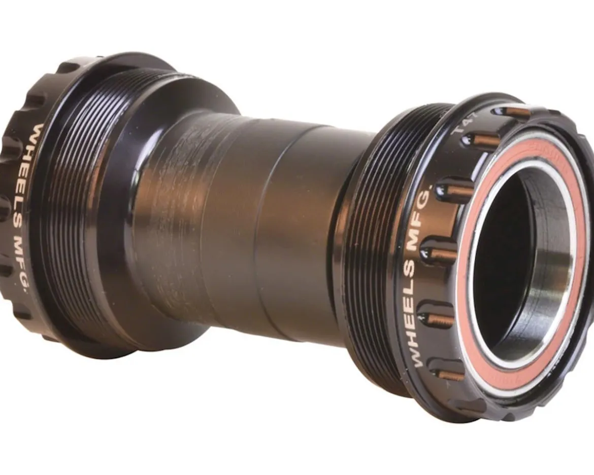 Wheels Manufacturing Outboard Bottom Bracket (Black) (T47) (30mm Spindle) (Angular Contact Bearings)