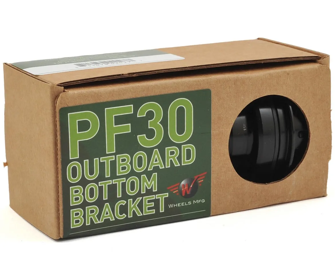 Wheels Manufacturing Outboard Bottom Bracket (Black) (PF30) (68/73mm) (24mm Spindle) (Angular Contact Bearings)