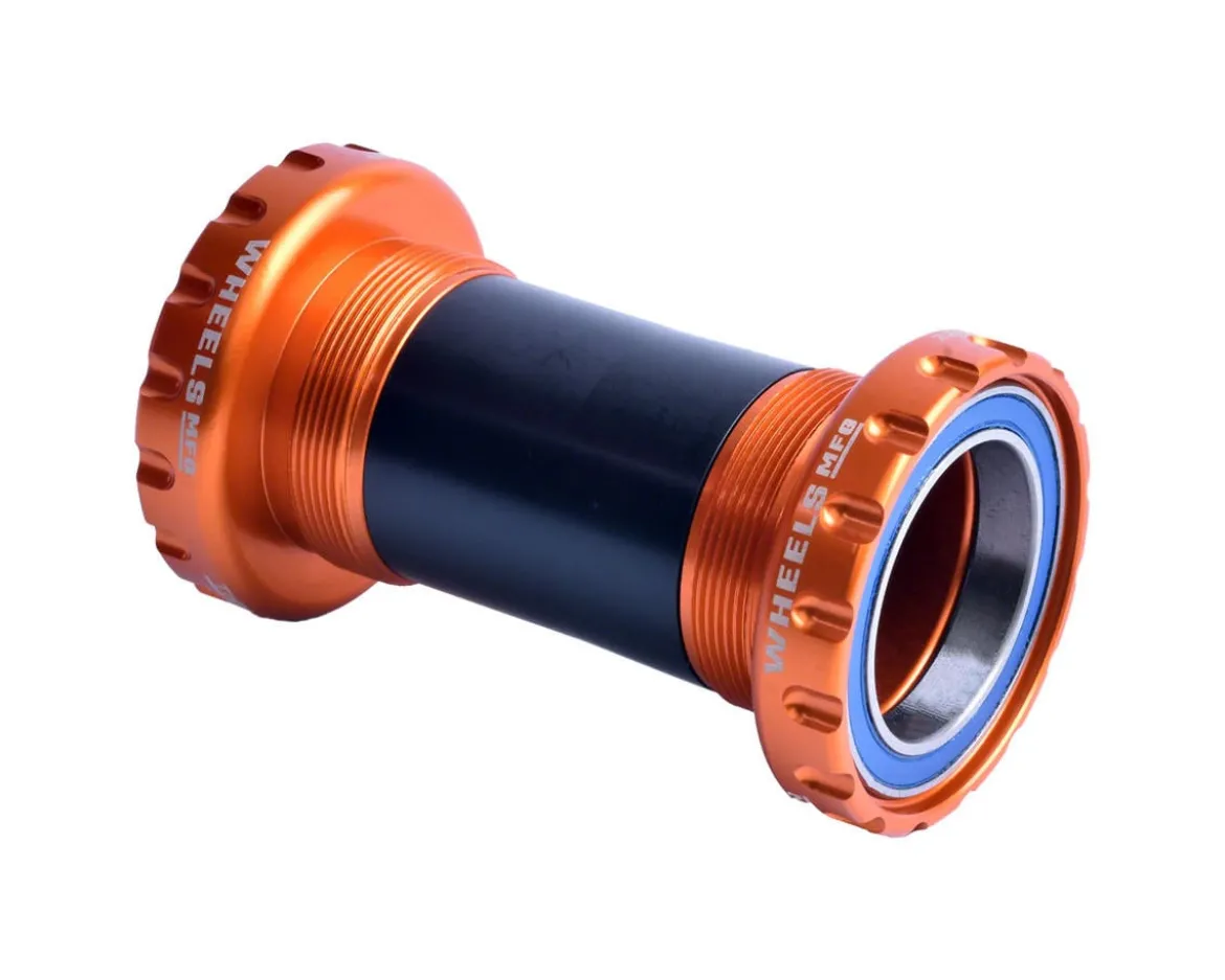 Wheels Manufacturing Threaded External ABEC-3 Bottom Bracket (Orange) (BSA) (68/73/100) (SRAM DUB)