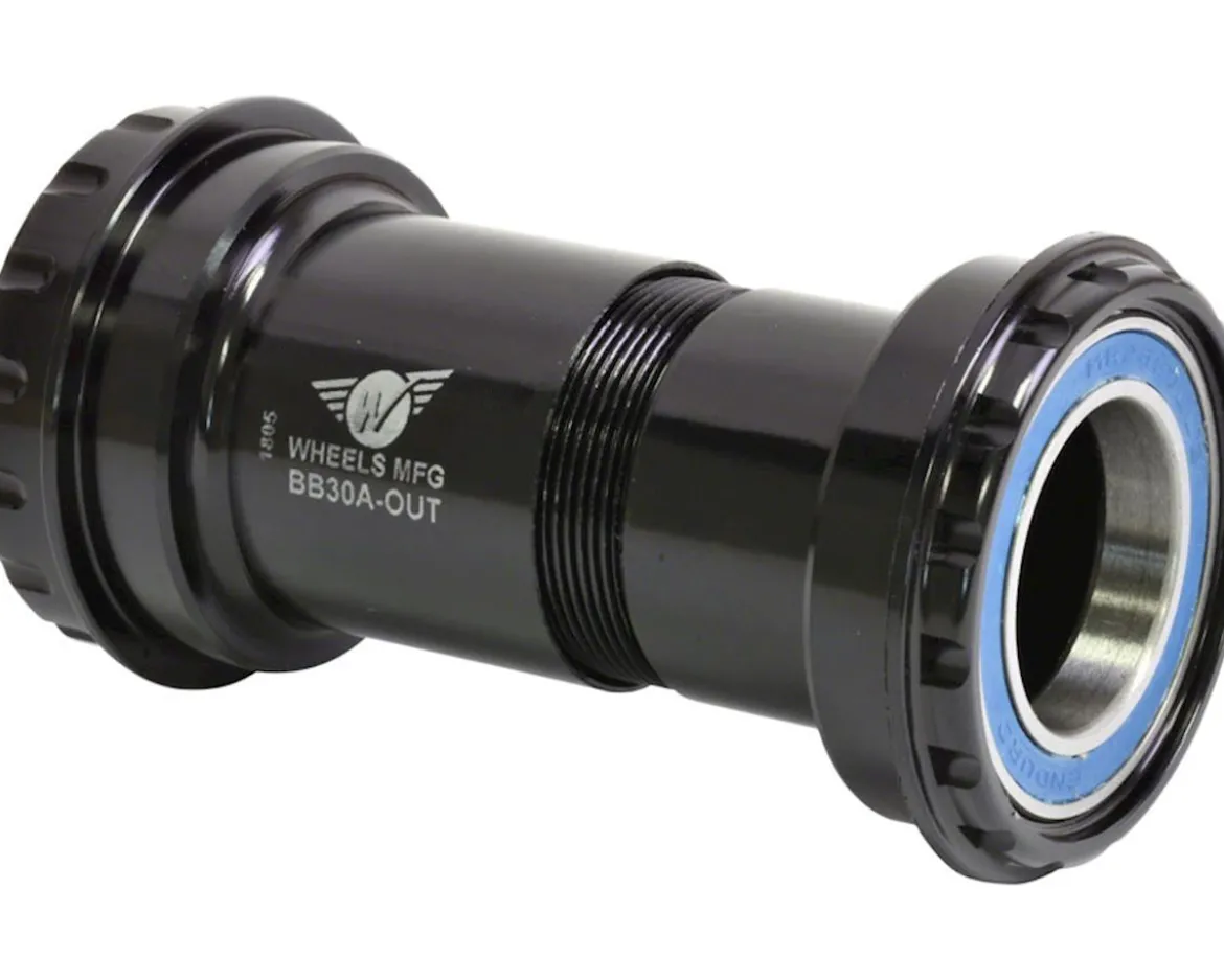 Wheels Manufacturing Thread Together Bottom Bracket (Black) (BB30A) (24mm/Shimano Spindle)