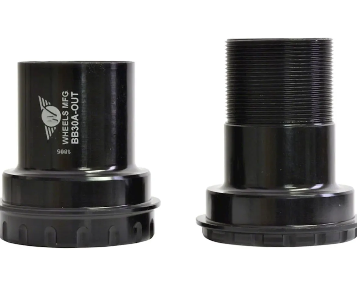 Wheels Manufacturing Thread Together Bottom Bracket (Black) (BB30A) (24mm/Shimano Spindle)