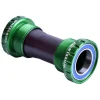 Wheels Manufacturing Threaded External ABEC-3 Bottom Bracket (Green) (BSA) (68/73) (24mm/Shimano Spindle)