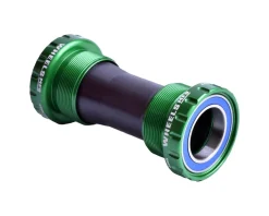 Wheels Manufacturing Threaded External ABEC-3 Bottom Bracket (Green) (BSA) (68/73) (24mm/Shimano Spindle)