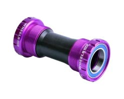 Wheels Manufacturing Threaded External ABEC-3 Bottom Bracket (Purple) (BSA) (68/73) (24mm/Shimano Spindle)