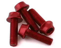 Wolf Tooth Components Aluminum Bottle Cage Bolts (Red) (4-Pack)