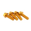 Wolf Tooth Components Aluminum Bottle Cage Bolts (Gold) (4-Pack)