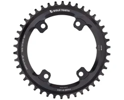 Wolf Tooth Components Asymmetric Chainring for Shimano GRX Cranksets (Black) (Drop-Stop ST) (Single) (42T) (110mm Shimano Asym. BCD)