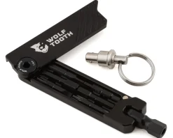 Wolf Tooth Components 6-Bit Hex Wrench Multi-Tool With Key Chain (Black)