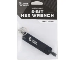 Wolf Tooth Components 6-Bit Hex Wrench Multi-Tool With Key Chain (Black)