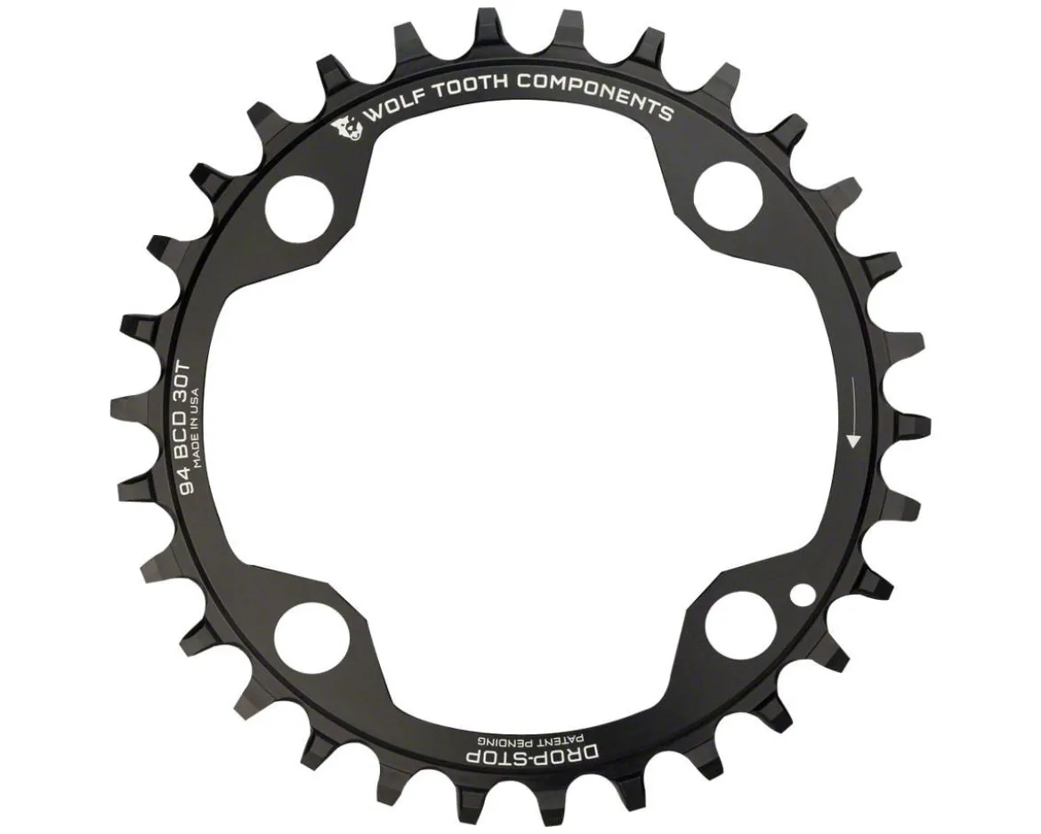 Wolf Tooth Components 4-Bolt Chainring (Black) (94mm BCD) (Drop-Stop A) (Single) (32T) (SRAM XO1, X1, GX, NX)