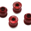 Wolf Tooth Components Dual Hex Fitting Chainring Bolts (Red) (6mm) (4 Pack) (For 1x Use)