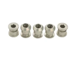 Wolf Tooth Components Dual Hex Fitting Chainring Bolts (Silver) (6mm) (5 Pack) (For 1x Use)