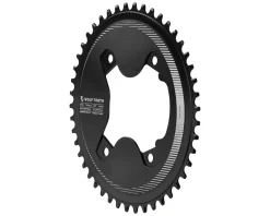 Wolf Tooth Components Elliptical Aero Chainring (Black) (GRX 800 Series) (Drop-Stop ST) (Single) (46T) (110mm Shimano Asym. BCD)