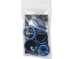 Wolf Tooth Components Headset Spacer BlingKit (Blue) (3, 5, 10, 15mm) (w/ Bottle Cage Bolts)