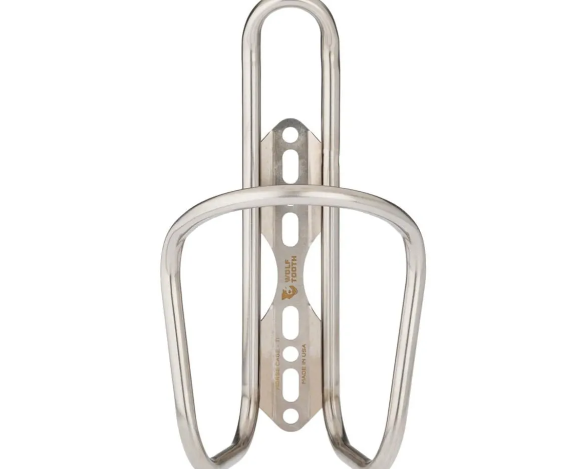 Wolf Tooth Components Morse Titanium Bottle Cage (Silver)