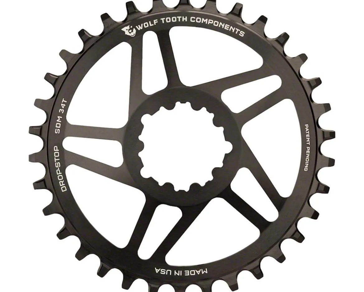 Wolf Tooth Components SRAM Direct Mount Chainrings (Black) (Drop-Stop A) (Single) (6mm Offset) (26T)