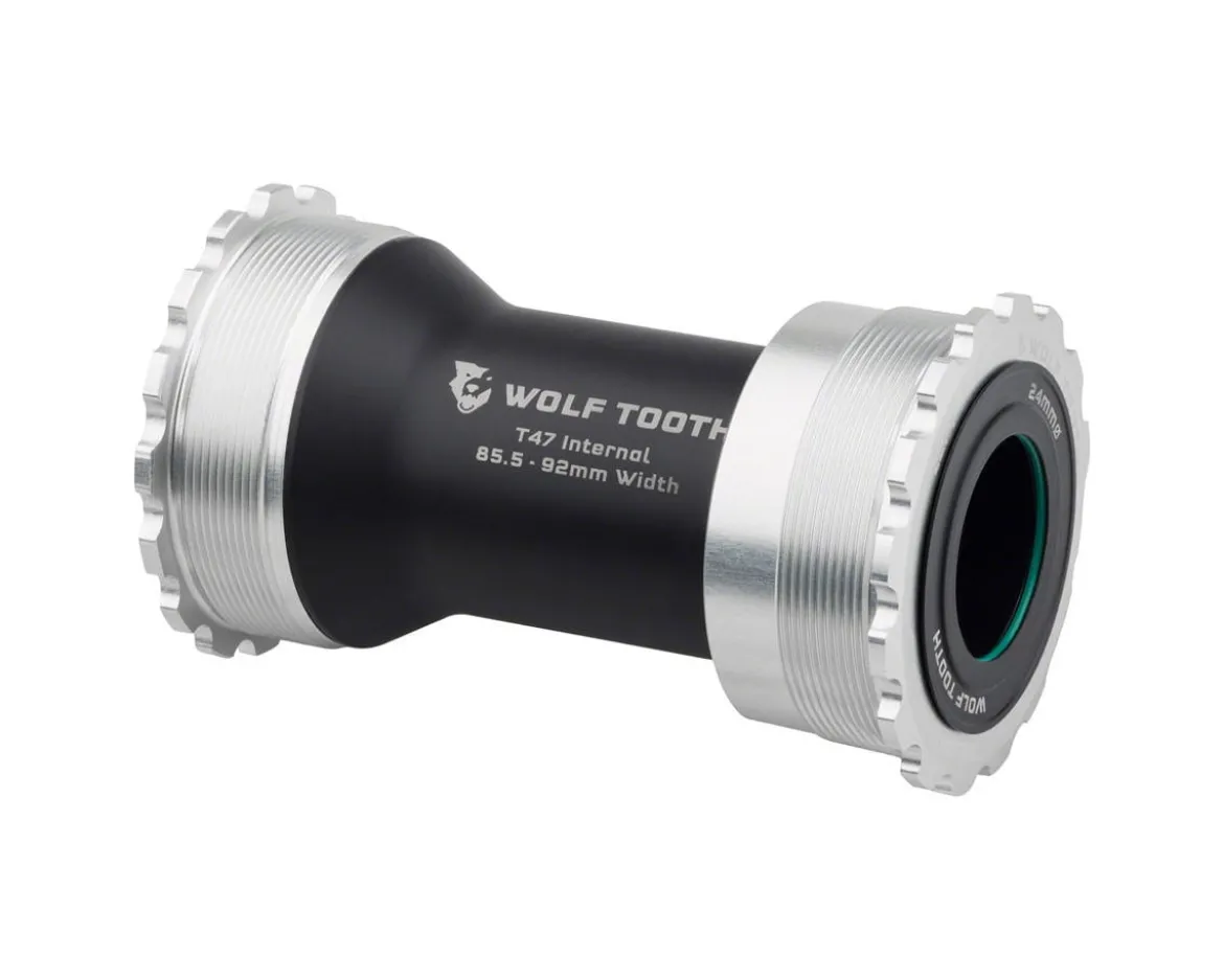 Wolf Tooth Components T47 Internal Bottom Bracket (Raw Silver) (24mm | Shimano) (85.5/92mm)