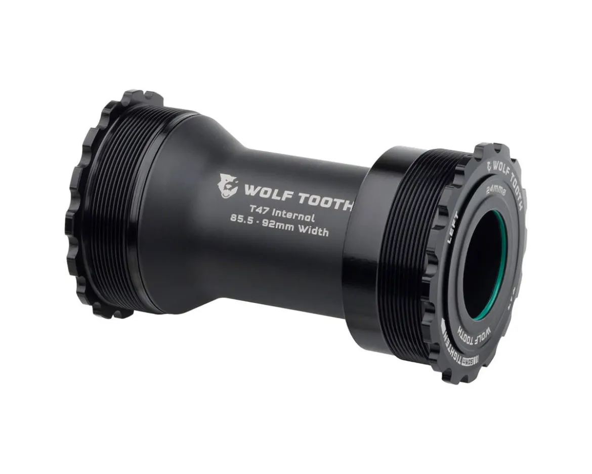 Wolf Tooth Components T47 Internal Bottom Bracket (Black) (24mm | Shimano) (85.5/92mm)