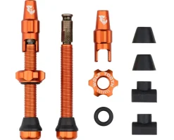 Wolf Tooth Components Tubeless Valve Stem Kit For Clik Valve (Orange) (44mm)