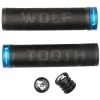 Wolf Tooth Components Echo Lock-On Grips (Black/Blue)
