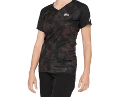 100% Women's Airmatic Jersey (Black Floral) (L)