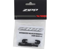 Zipp Tangente Aluminum Knurled Valve Extender Kit (Black) (Pair) (65mm)