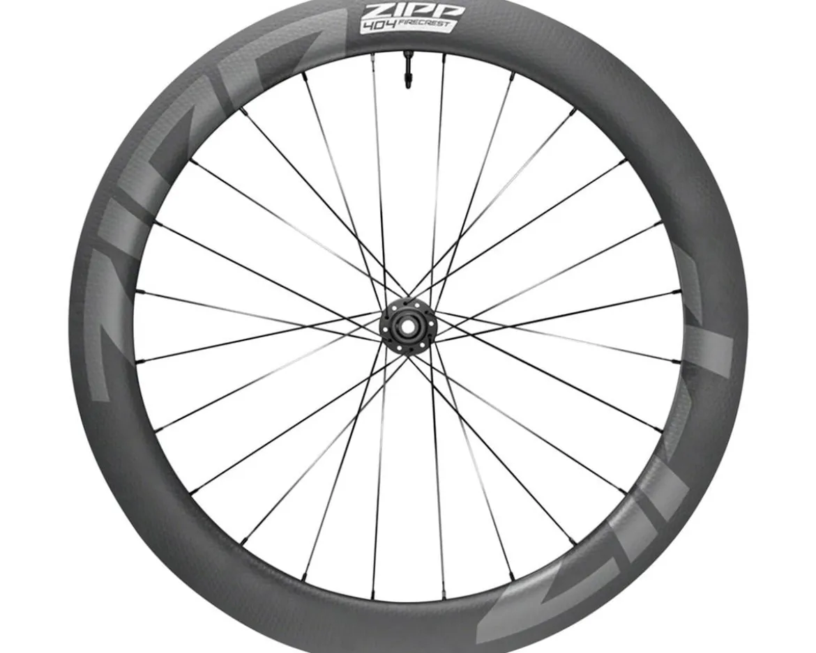Zipp 404 Firecrest Tubeless Disc Brake Road Wheel (Black) (Front) (12 x 100mm) (700c) (Centerlock) (A1)